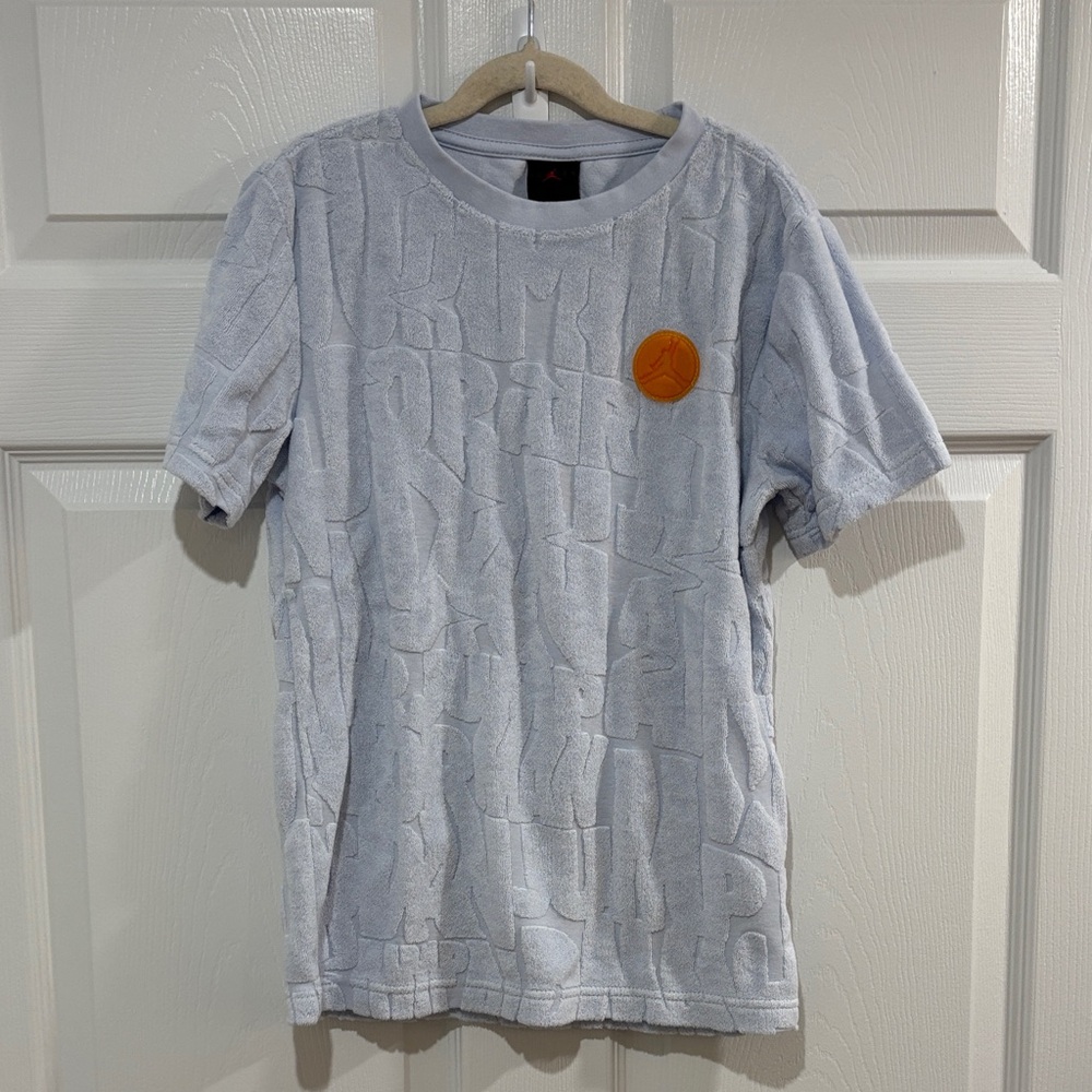 Jordan Gray Short Sleeve Tee with Orange Logo